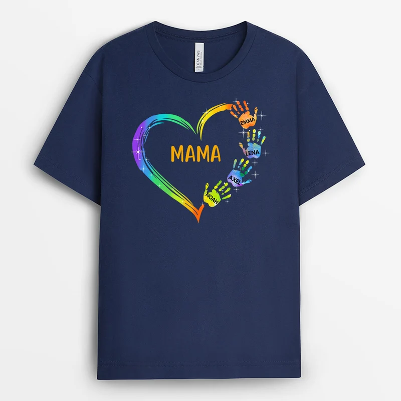 Omas Herz - Personalisierte Geschenke | T-Shirt für Oma/Mama