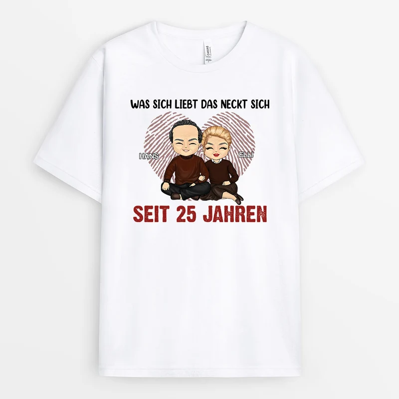 Was Sich Liebt Das Neckt Sich - Personalisierte Geschenke | T-Shirt für Pärchen