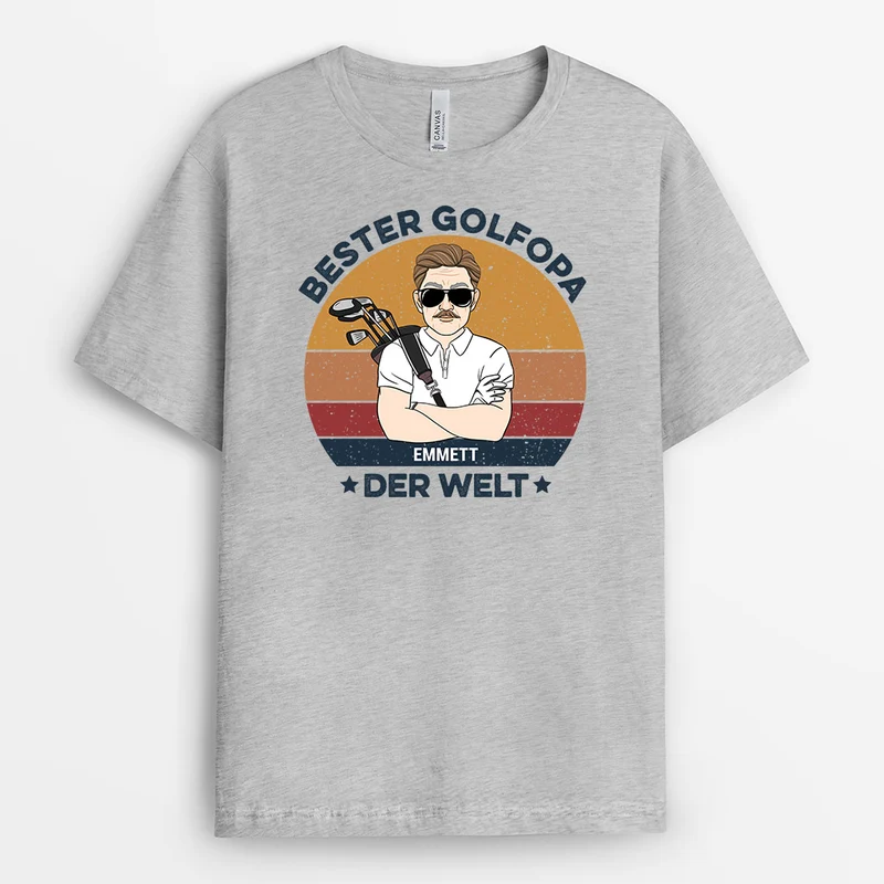 Bester Golfvater Der Welt - Personalisierte Geschenke | T-Shirt für Papa/Opa