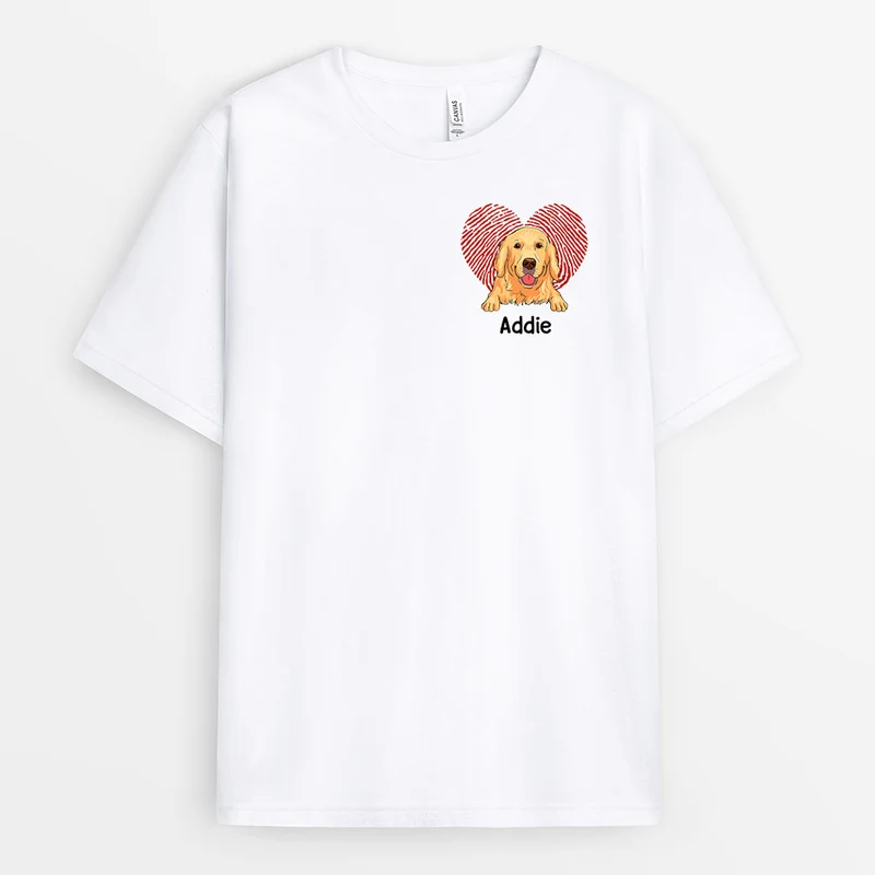 Hundemama Herzen - Personalisierte Geschenke | T-Shirt für Hundebesitzer