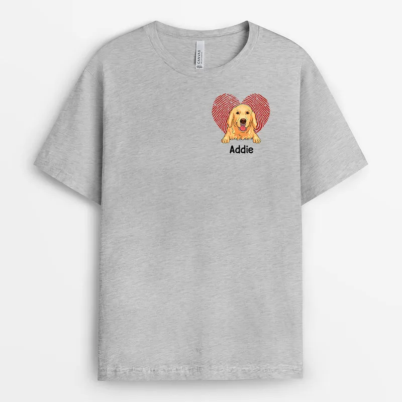 Hundemama Herzen - Personalisierte Geschenke | T-Shirt für Hundebesitzer