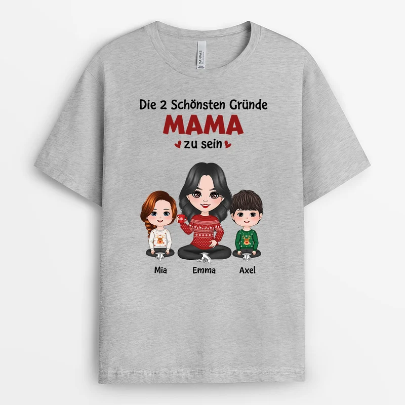 Schönste Gründe Oma Zu Sein - Personalisierte Geschenke | T-Shirt für Mama/Oma