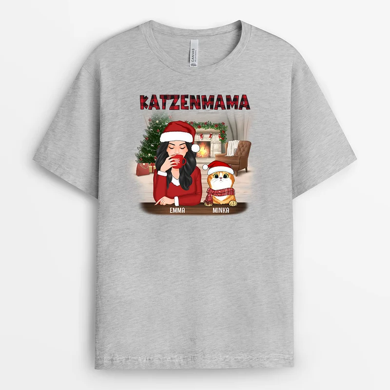 Katzenmama - Personalisierte Geschenke | T-Shirt für Katzenbesitzer