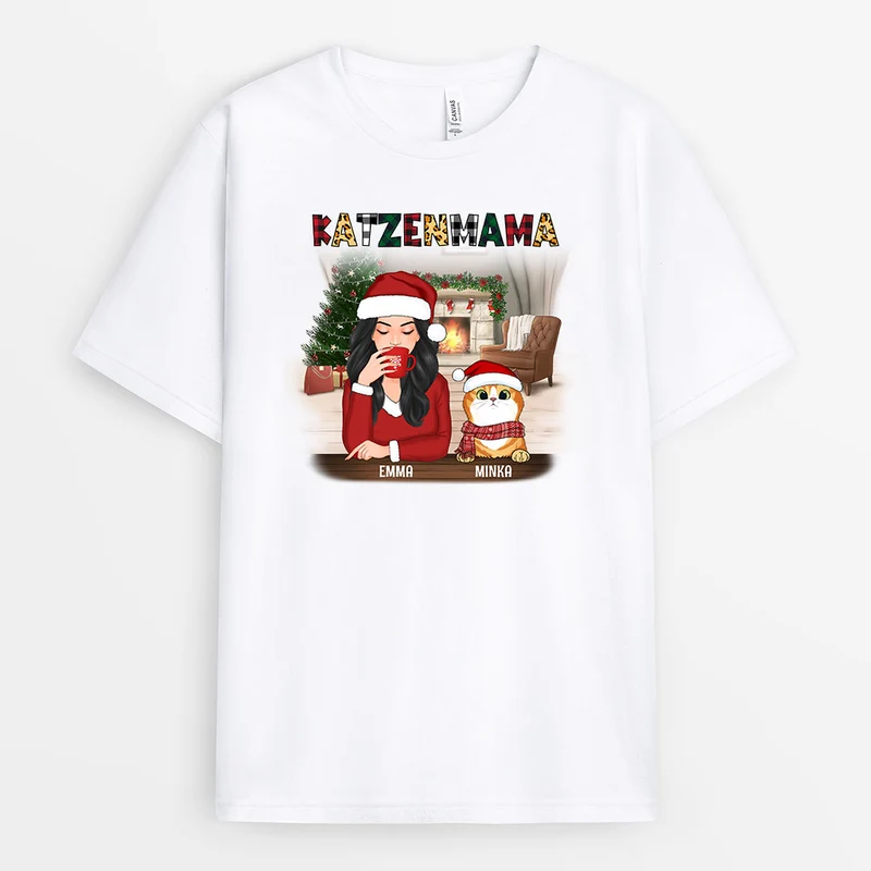 Katzenmama - Personalisierte Geschenke | T-Shirt für Katzenbesitzer