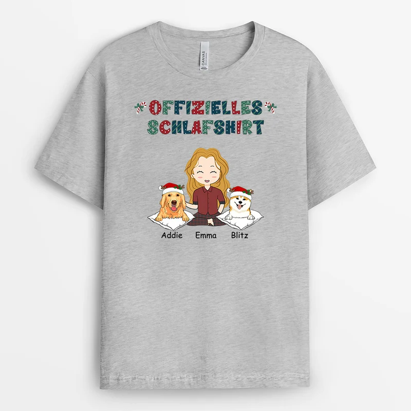 Schlafshirt - Personalisierte Geschenke | T-Shirt für Hundebesitzer