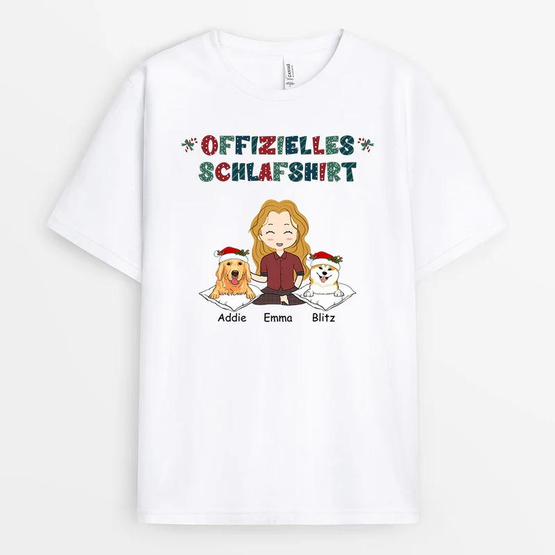 Schlafshirt - Personalisierte Geschenke | T-Shirt für Hundebesitzer