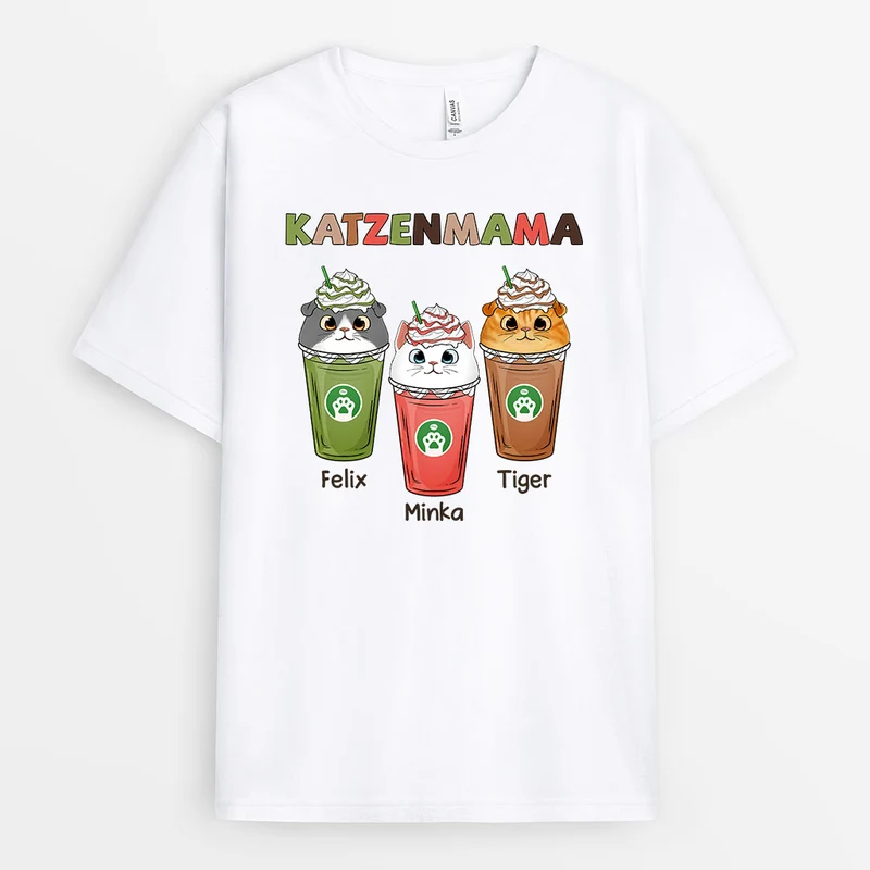 Katzenmama - Personalisierte Geschenke | T-Shirt für Katzenbesitzer