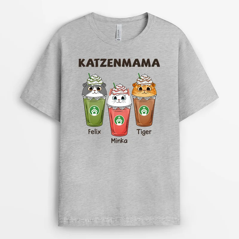 Katzenmama - Personalisierte Geschenke | T-Shirt für Katzenbesitzer