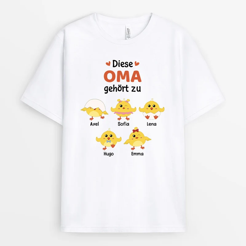 Diese Oma Gehört Zu - Personalisierte Geschenke | T-Shirt für Mama/Oma
