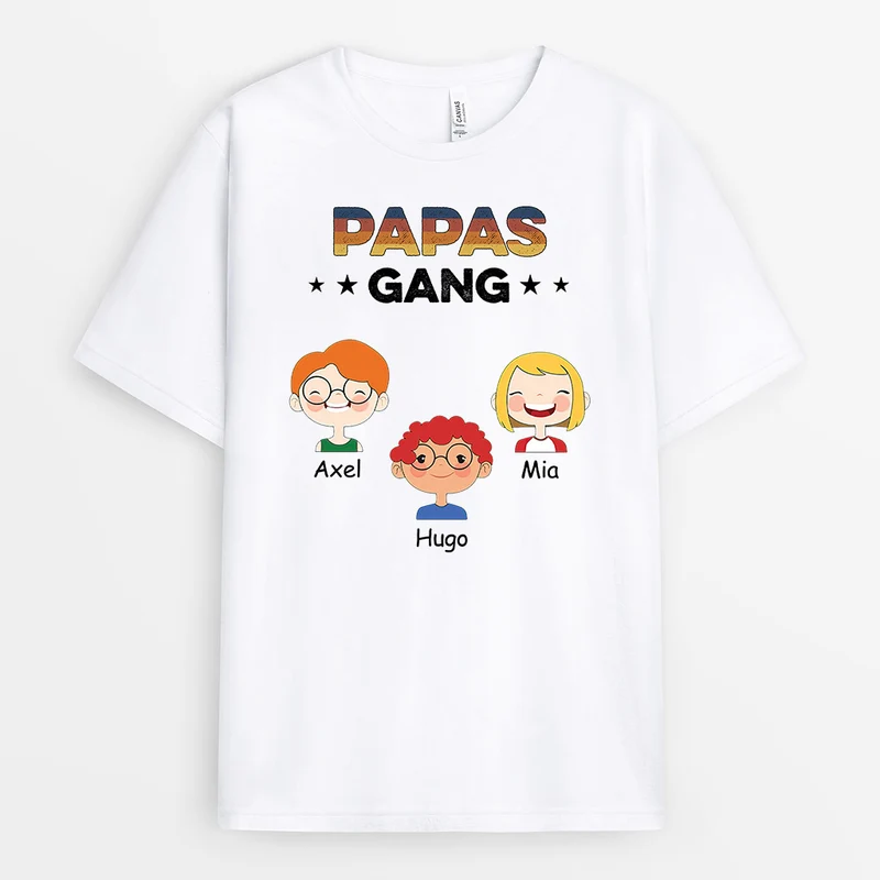 Opas Papas Gang - Personalisierte Geschenke | T-Shirt für Papa/Opa