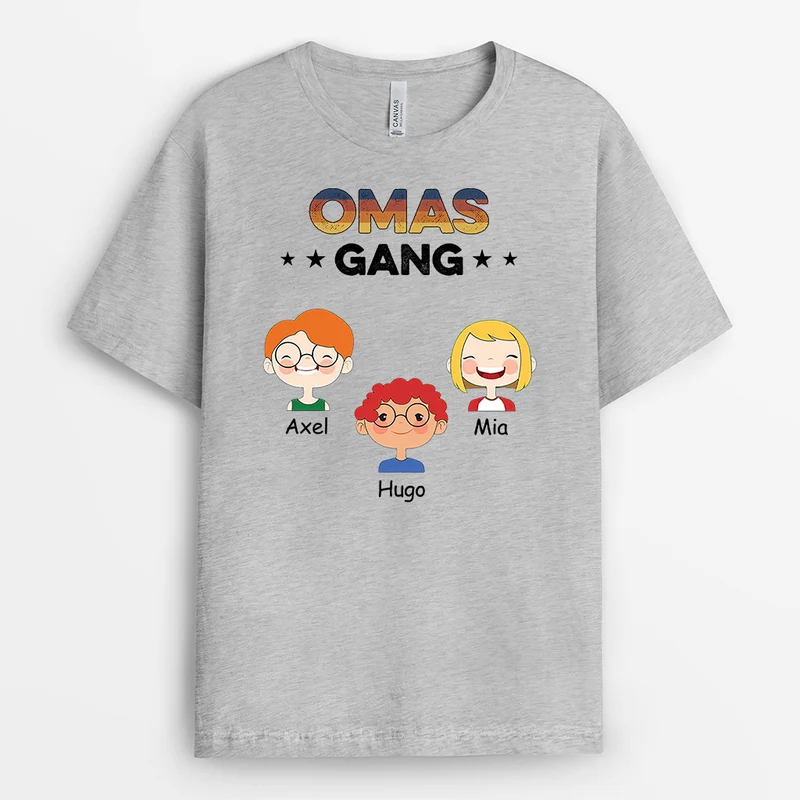 Omas Mamas Gang - Personalisierte Geschenke | T-Shirt für Mama/Oma