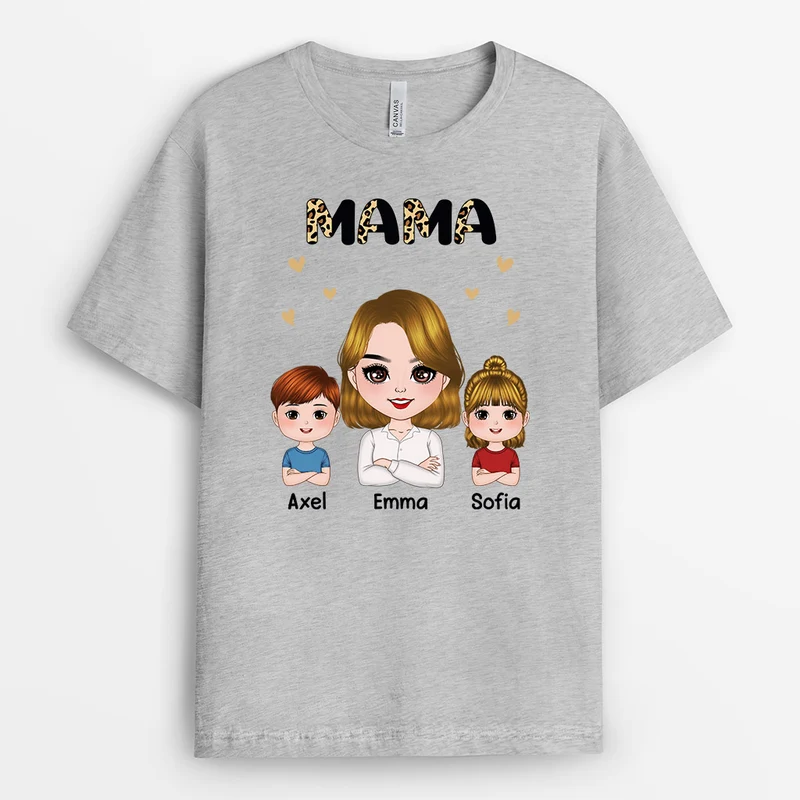 Oma Leopard - Personalisierte Geschenke | T-Shirt für Mama/Oma
