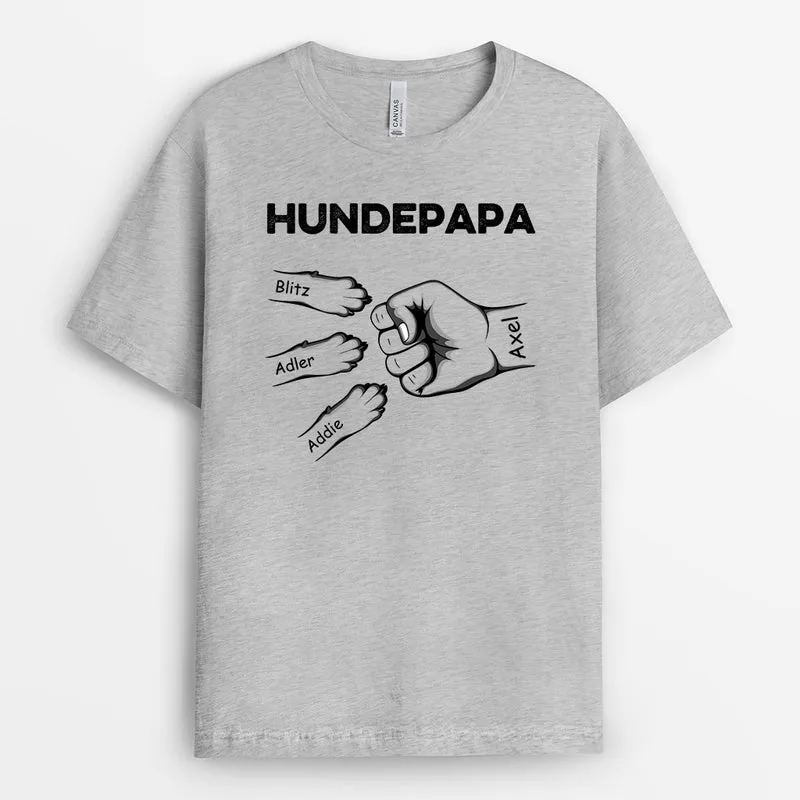 Hunde Papa - Personalisierte Geschenke | T-Shirt für Hundebesitzer