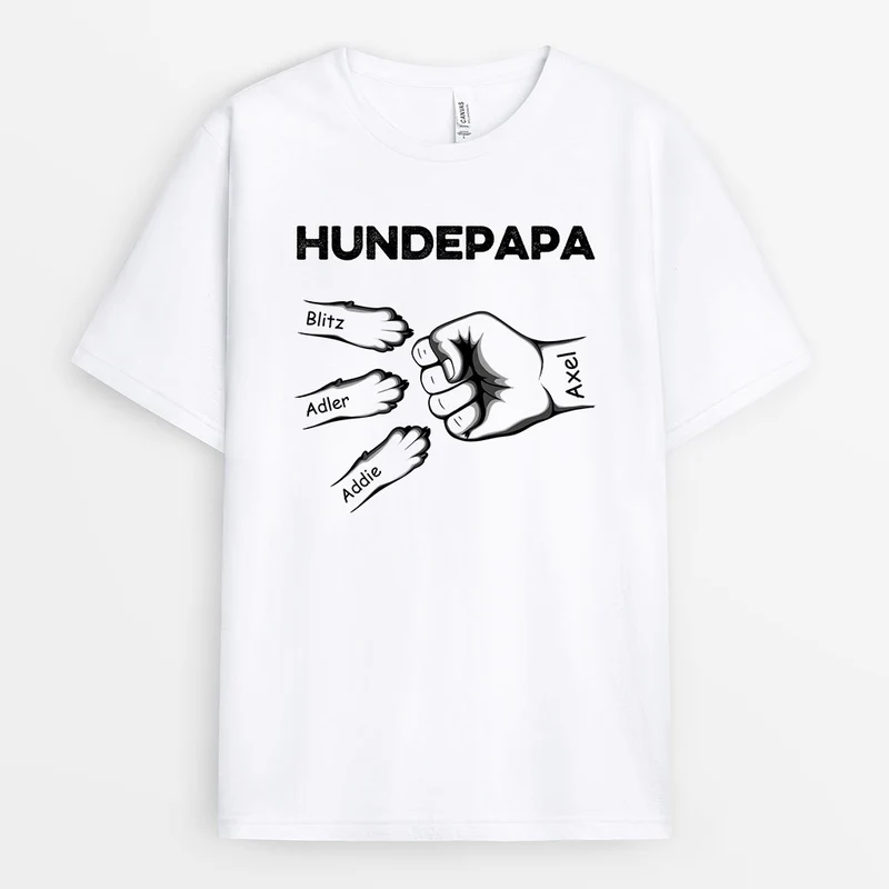 Hunde Papa - Personalisierte Geschenke | T-Shirt für Hundebesitzer