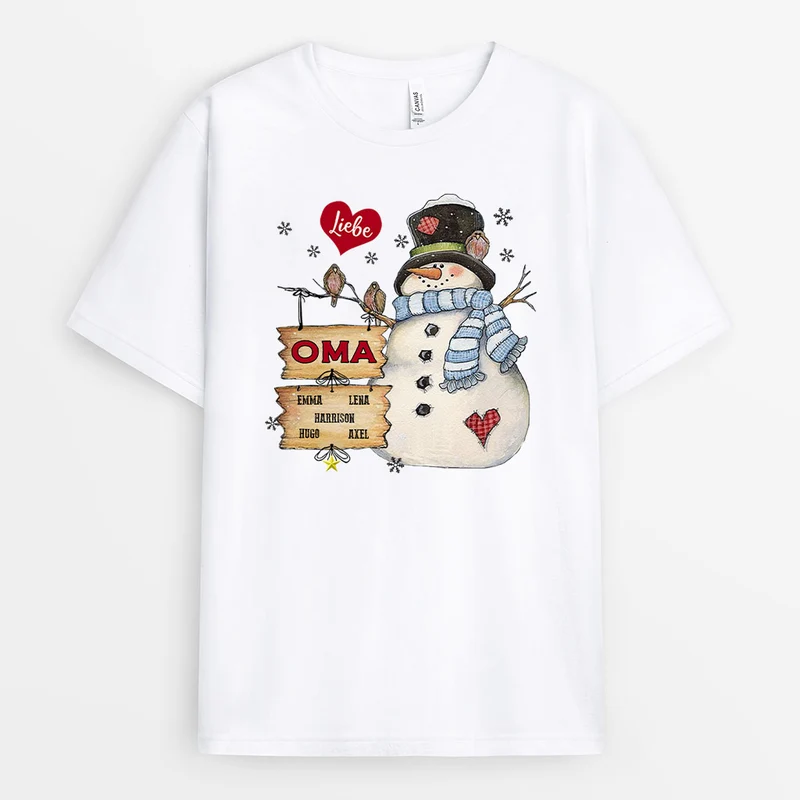 Liebe # Oma - Personalisierte Geschenke | T-Shirt für Oma/Mama