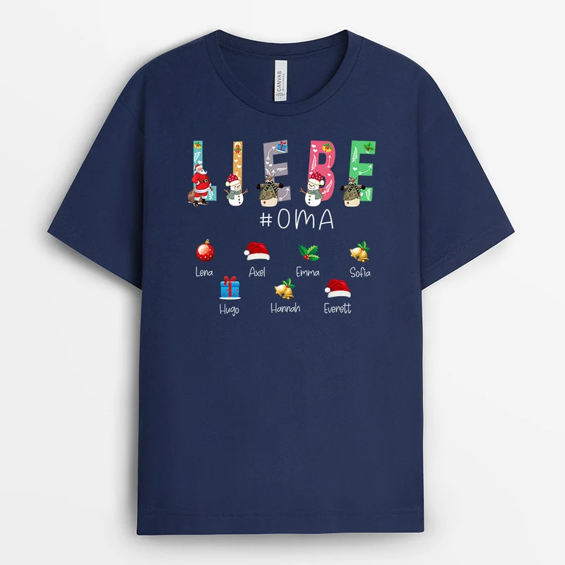 Liebe # Oma - Personalisierte Geschenke | T-Shirt für Oma/Mama