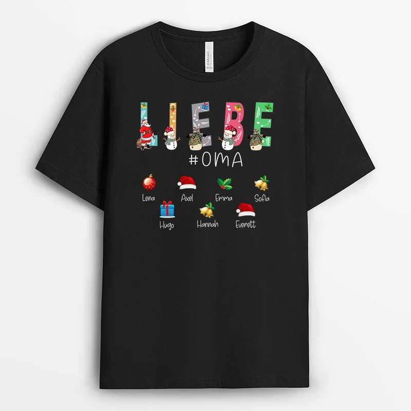 Liebe # Oma - Personalisierte Geschenke | T-Shirt für Oma/Mama