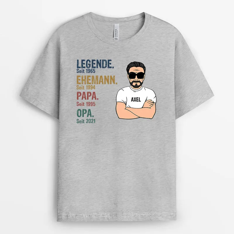 Legende - Personalisierte Geschenke | T-Shirt für Opa/Papa