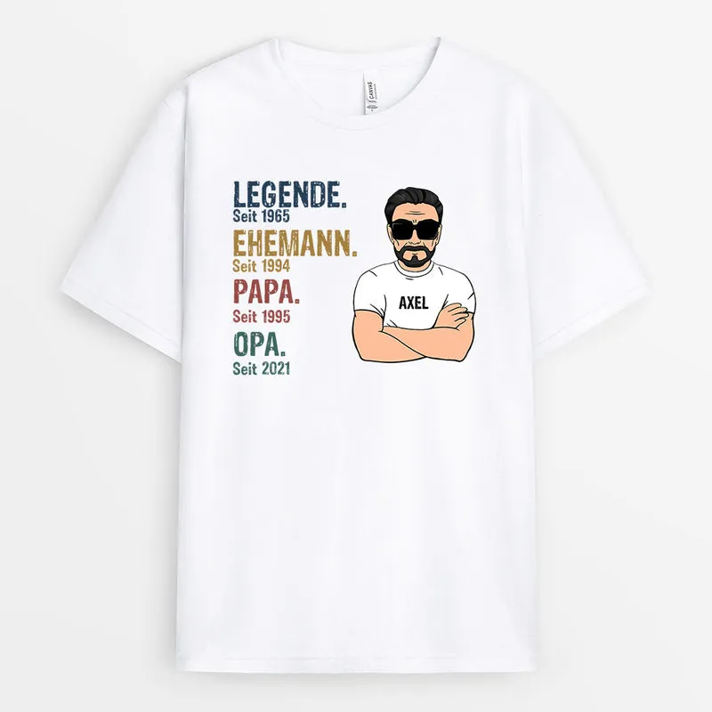 Legende - Personalisierte Geschenke | T-Shirt für Opa/Papa