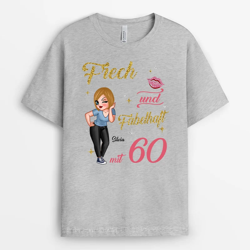 Frech Und Fabelhaft - Personalisierte Geschenke | T-Shirt für Oma/Mama