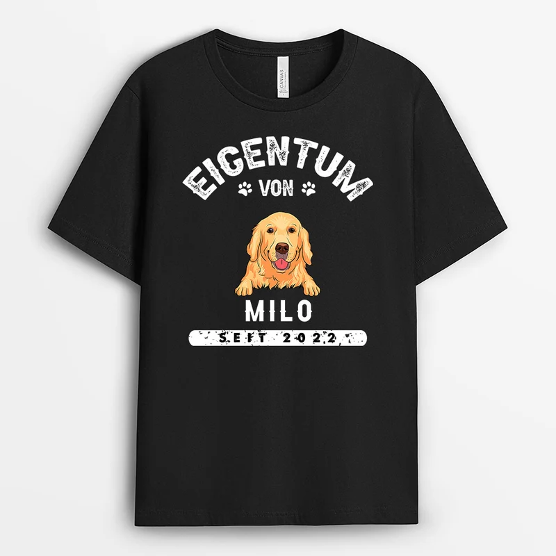 Eigentum Von Hund - Personalisierte Geschenke | T-Shirt für Hundeliebhaber