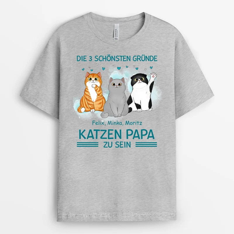 Schönste Grunde - Personalisierte Geschenke | T-Shirt für Katzenbesitzer