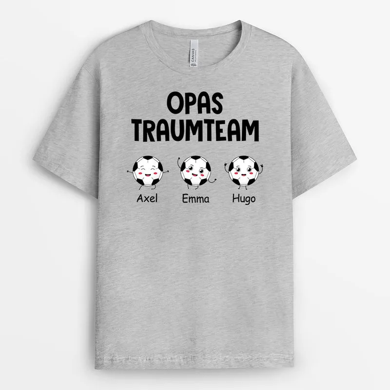 Papas Opas Traumteam - Personalisierte Geschenke | T-Shirt für Papa/Opa