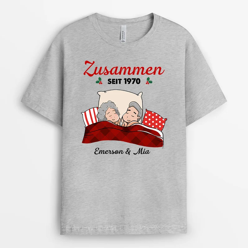 Zusammen Seit - Personalisierte Geschenke | T-Shirt für Paare/Pärchen Weihnachten