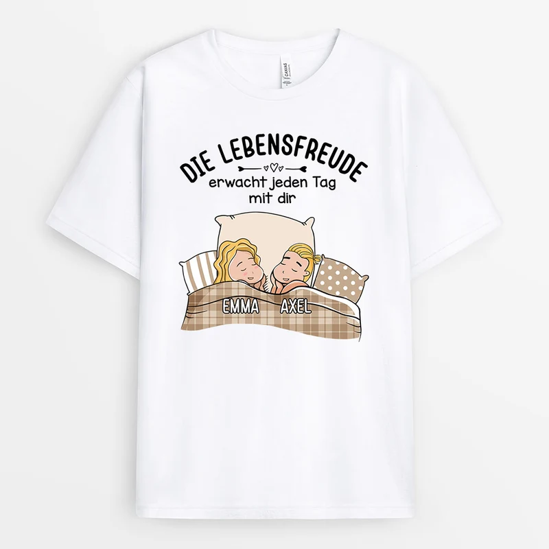 Die Lebensfreude - Personalisierte Geschenke | T-Shirt für Paare/Pärchen