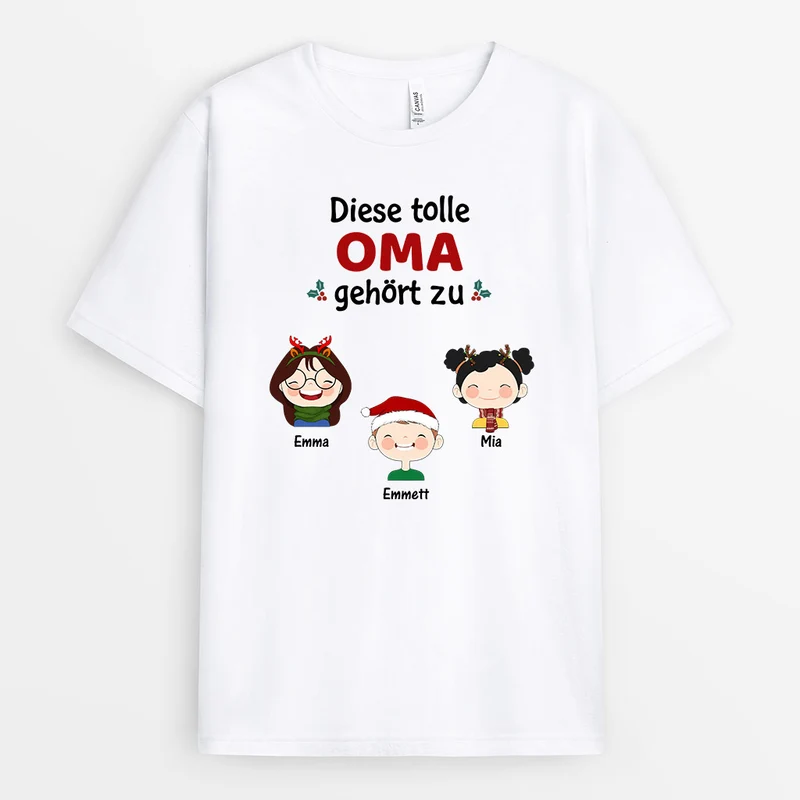 Diese Tolle Oma Gehört Zu... - Personalisierte Geschenke | T-Shirt für Mama/Oma