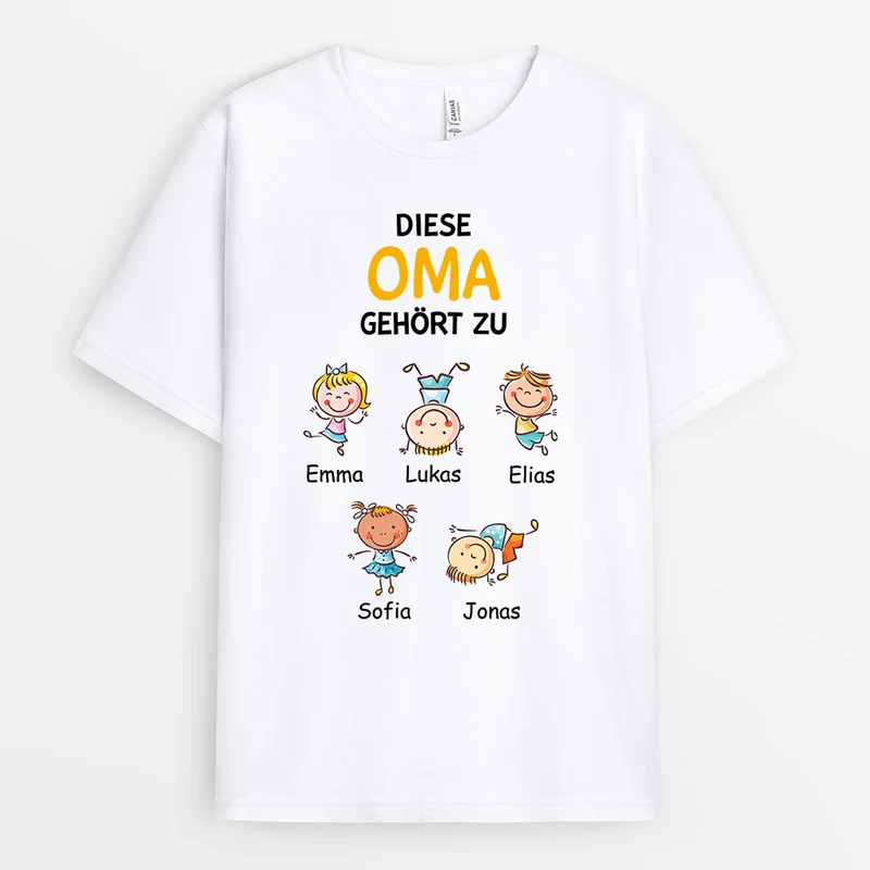 Diese Oma Gehört Zu - Personalisierte Geschenke | T-Shirt für Mama/Oma