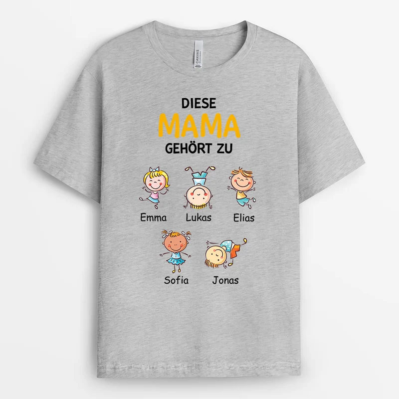 Diese Oma Gehört Zu - Personalisierte Geschenke | T-Shirt für Mama/Oma