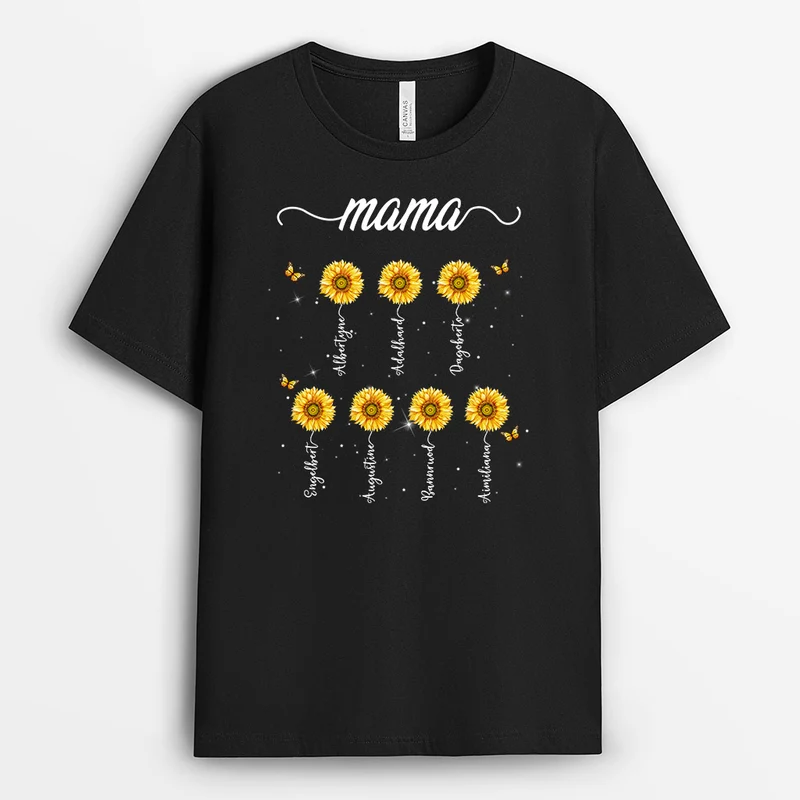 Omas Mamas Blumen - Personalisierte Geschenke | T-Shirt für Mama/Oma