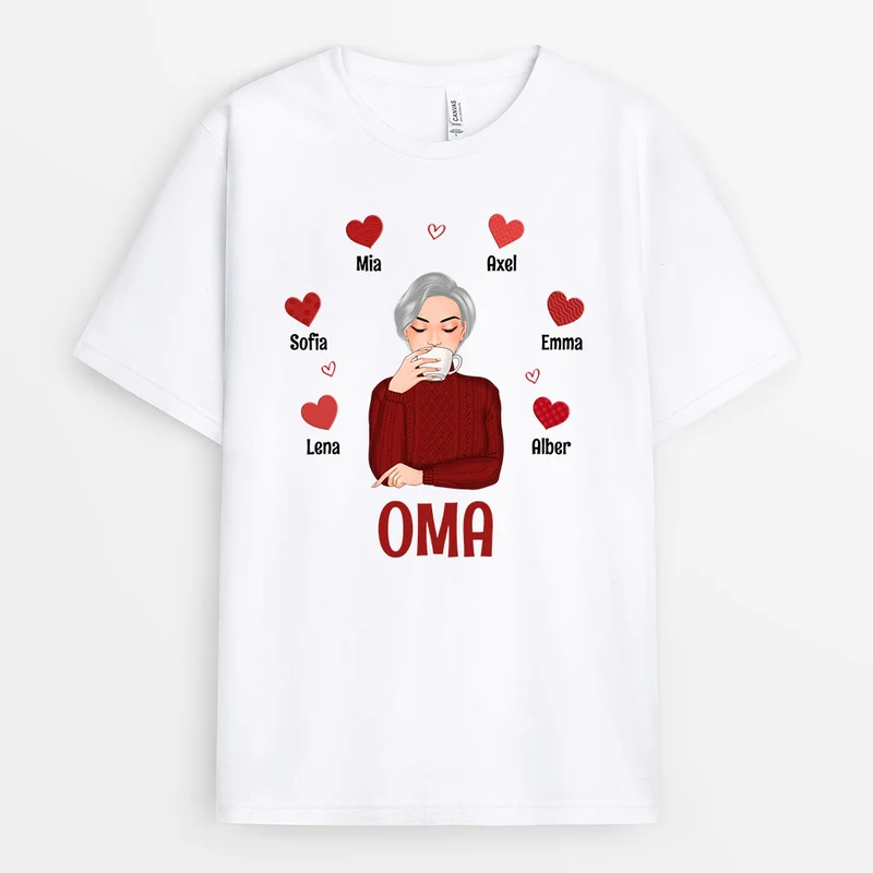 Mamas Herzen - Personalisierte Geschenke | T-Shirts für Mama/Oma