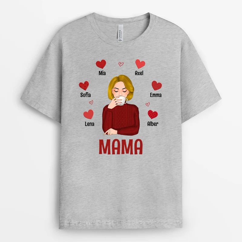 Mamas Herzen - Personalisierte Geschenke | T-Shirts für Mama/Oma