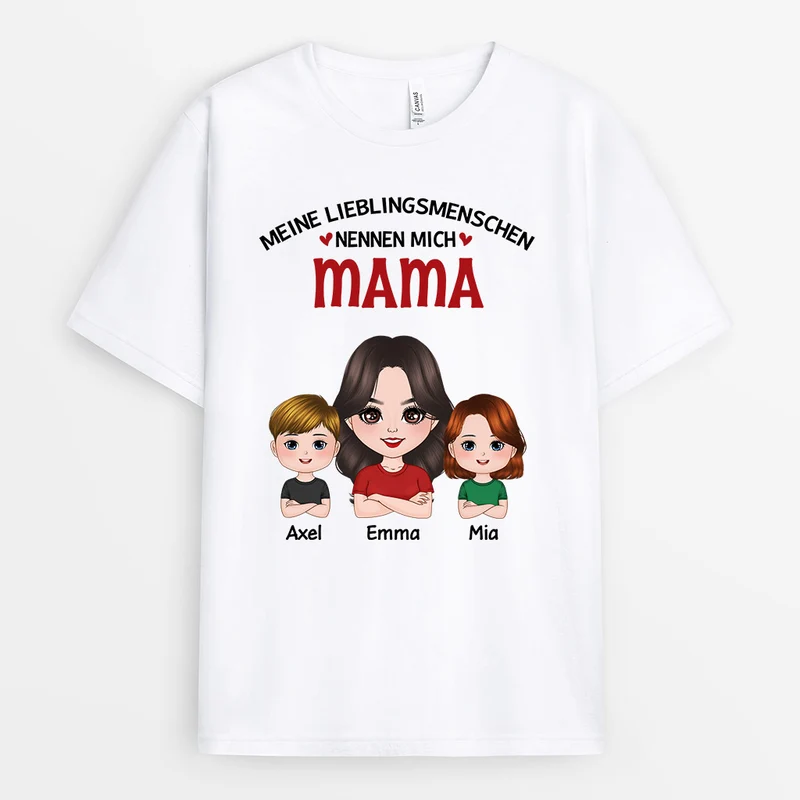 Mein Lieblingsmensch - Personalisierte Geschenke | T-Shirt für Mama/Oma