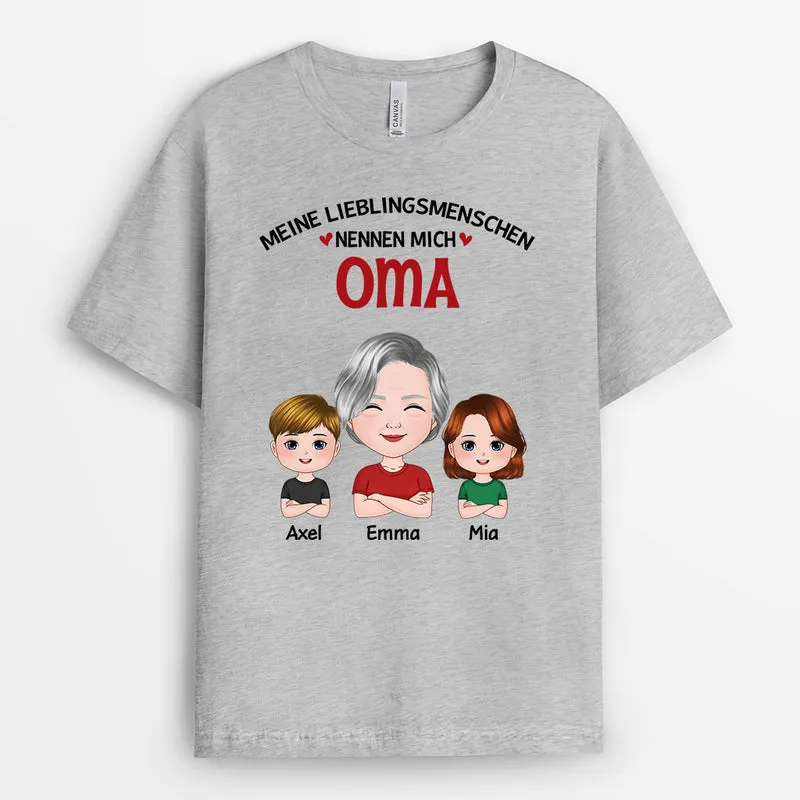 Mein Lieblingsmensch - Personalisierte Geschenke | T-Shirt für Mama/Oma