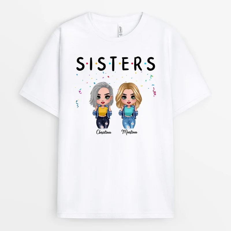 Freunde, Schwestern - Personalisierte Geschenke | T-Shirt für Besties/Beste Freundin