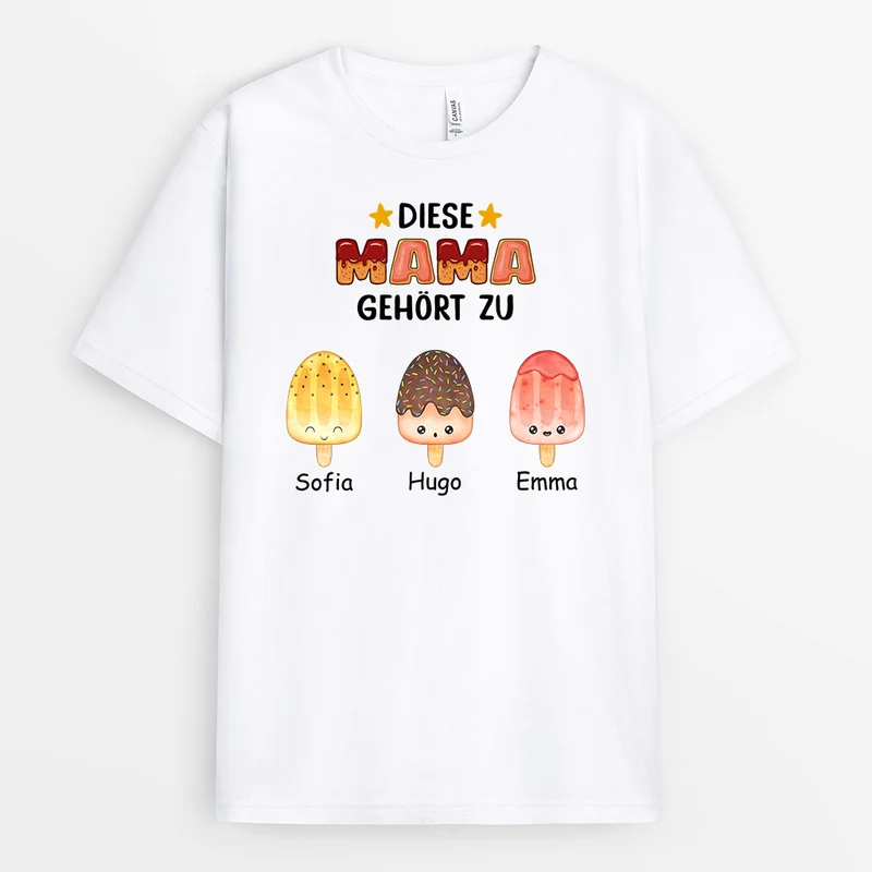 Personalisiertes Diese Mama Gehört Zu T-Shirt