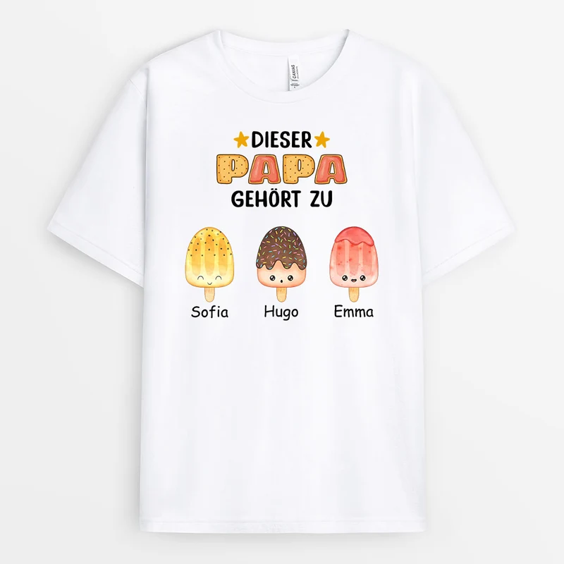 Personalisiertes Dieser Papa Gehört Zu T-Shirt
