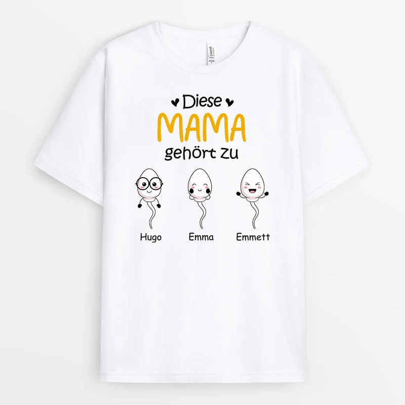 Personalisiertes Diese Mama Gehört Zu T-Shirt