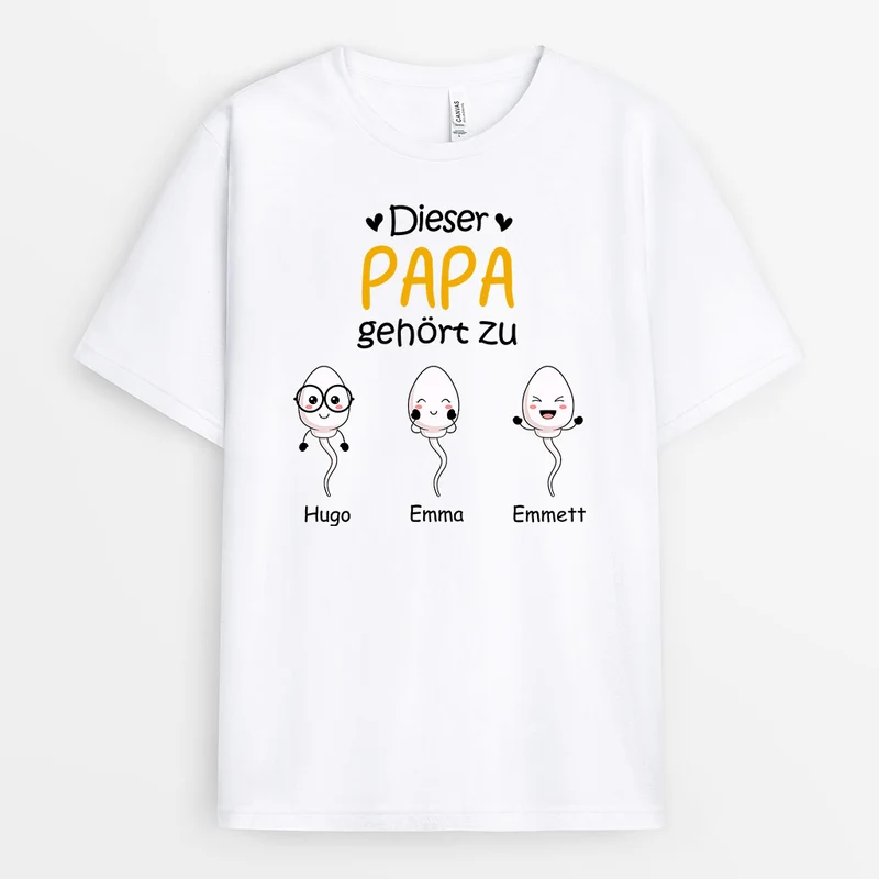 Personalisiertes Dieser Papa Gehört Zu T-Shirt