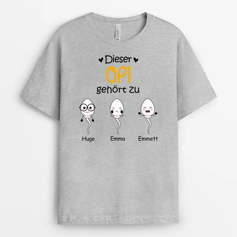 Personalisiertes Dieser Papa Gehört Zu T-Shirt