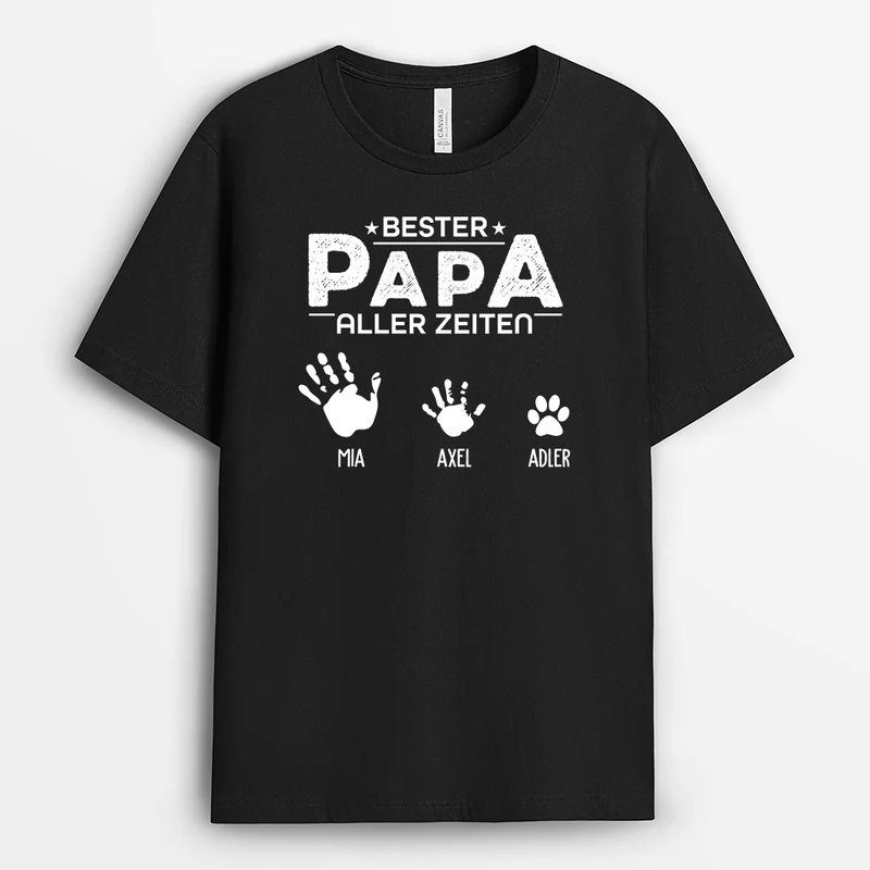 Personalisiertes Bester Papa Den Es Gib T-Shirt