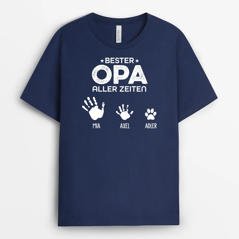 Personalisiertes Bester Papa Den Es Gib T-Shirt