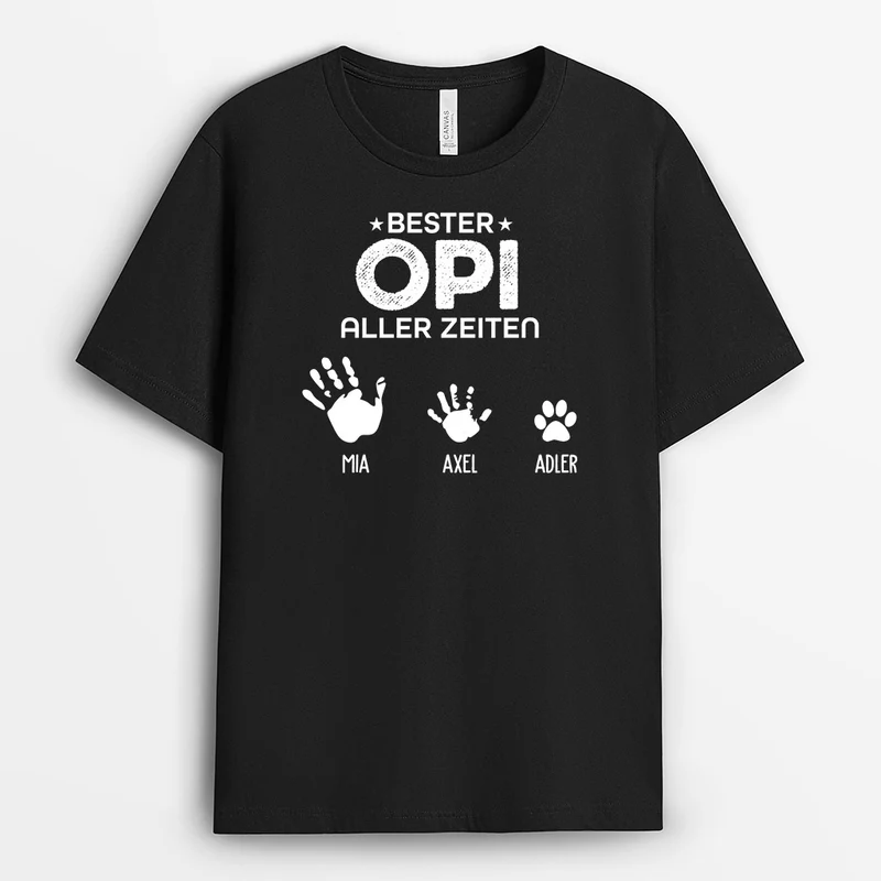 Personalisiertes Bester Papa Den Es Gib T-Shirt