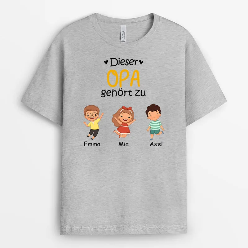 Personalisiertes Dieser Papa Gehört Zu T-Shirt