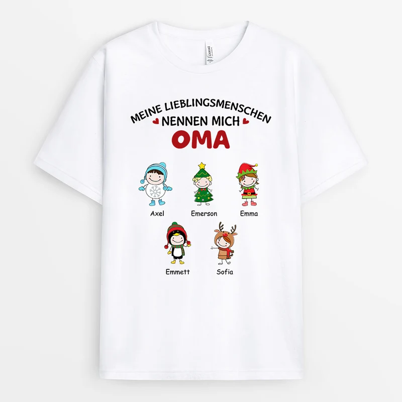 Meine Lieblingsmenschen - Personalisierte Geschenke | T-Shirt für Papa/Opa