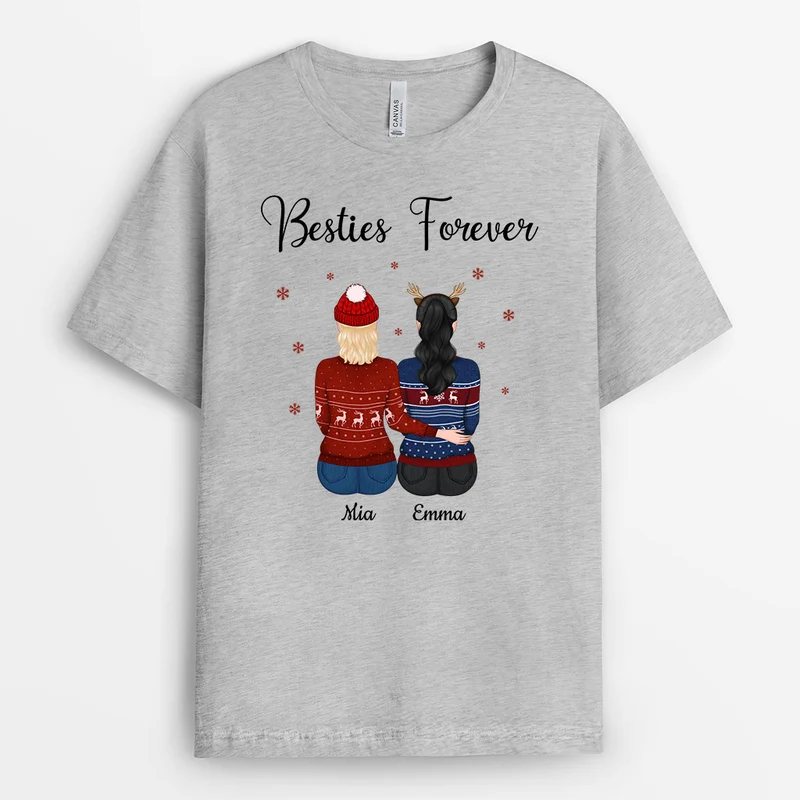 Besties Forever - Personalisierte Geschenke | T-Shirt für Besties/Beste Freundin