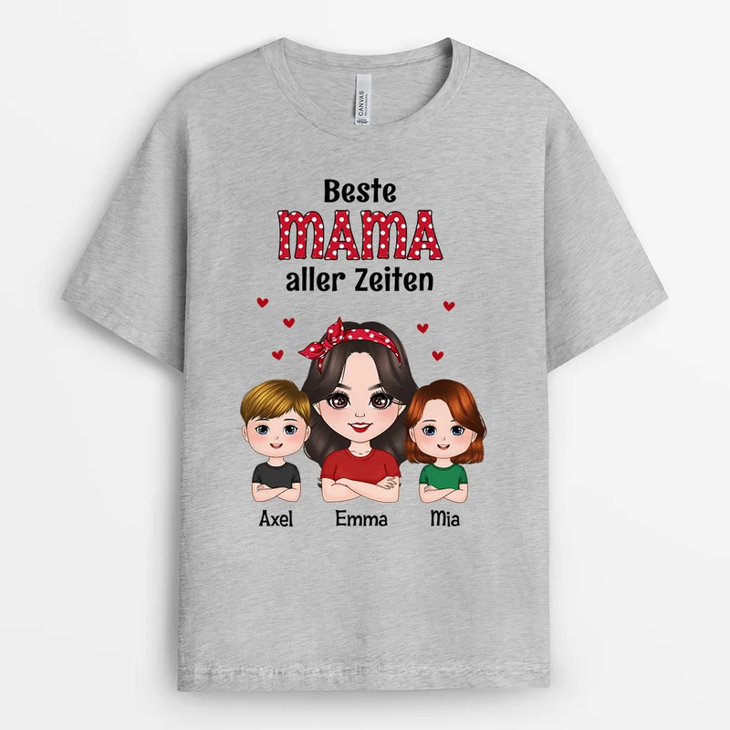 Beste Oma Aller Zeiten - Personalisierte Geschenke | T-Shirt für Mama/Oma